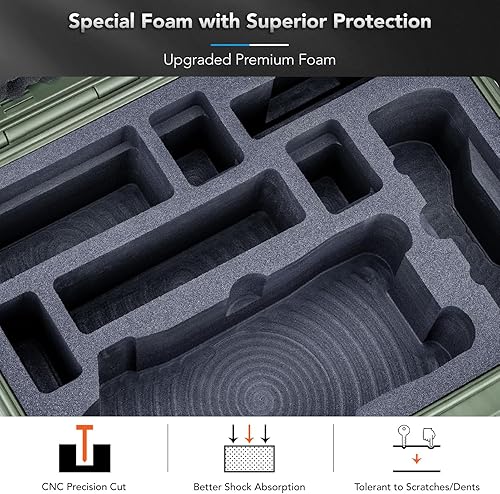 Miniatura 4 de Lykus Titan M400 - Funda rígida impermeable para DJI Mavic 4 Pro, DJI RC Pro 2RC2, se adapta a hasta 6 baterías y accesorios en Fly More