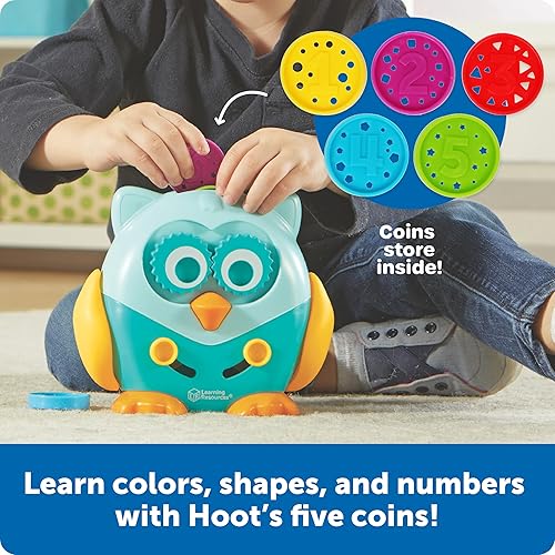 Miniatura 5 de Learning Resources Hoot The Fine Motor Owl - 6 piezas, a partir de 18 meses, juguetes de aprendizaje para niños pequeños, juguetes de motricidad