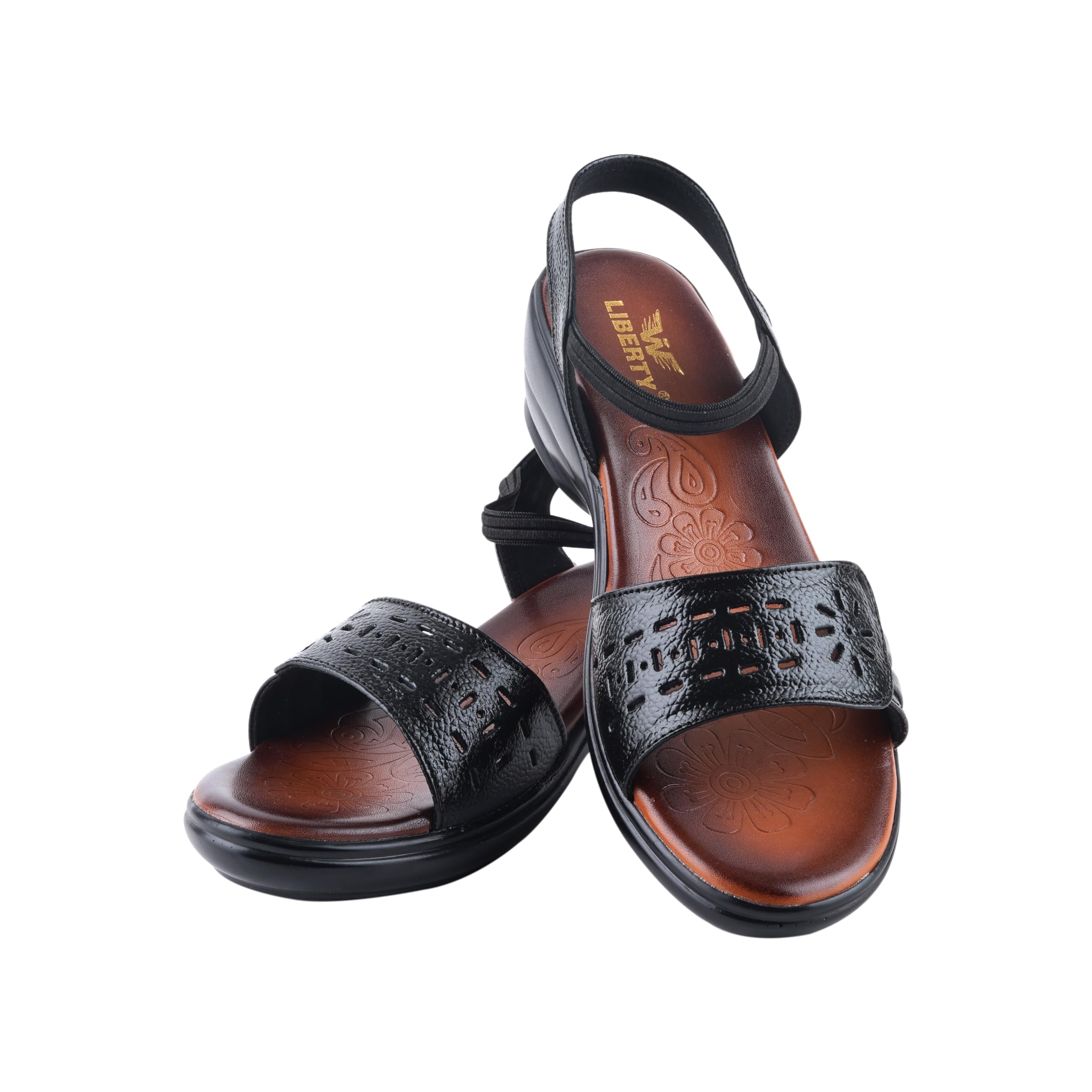 W-Liberty Womens Black Leather sandals 340337 (B0CJP4VB7D) Amazon Price History, Amazon Price Tracker