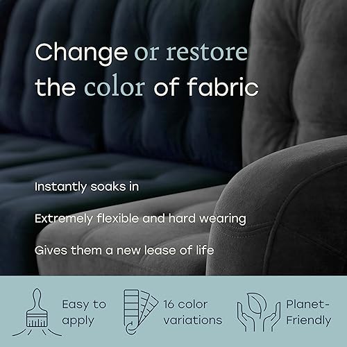 Miniatura 48 de Fabricoat - Pintura de tela para muebles, 8.5 oz, marrón oscuro, restaura o cambia el color de sofás, sillas, tapicería, decoración textil