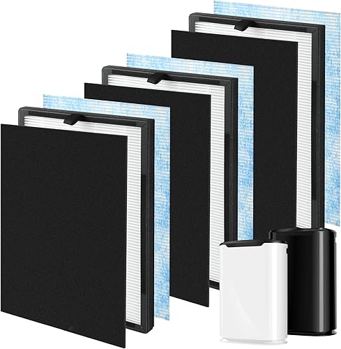 3 paquetes de filtros de repuesto 3 en 1 8L H13 True HEPA para purificador de aire Okaysou Airmax 8L con ultra filtro azul HEPA verdadero grado H13