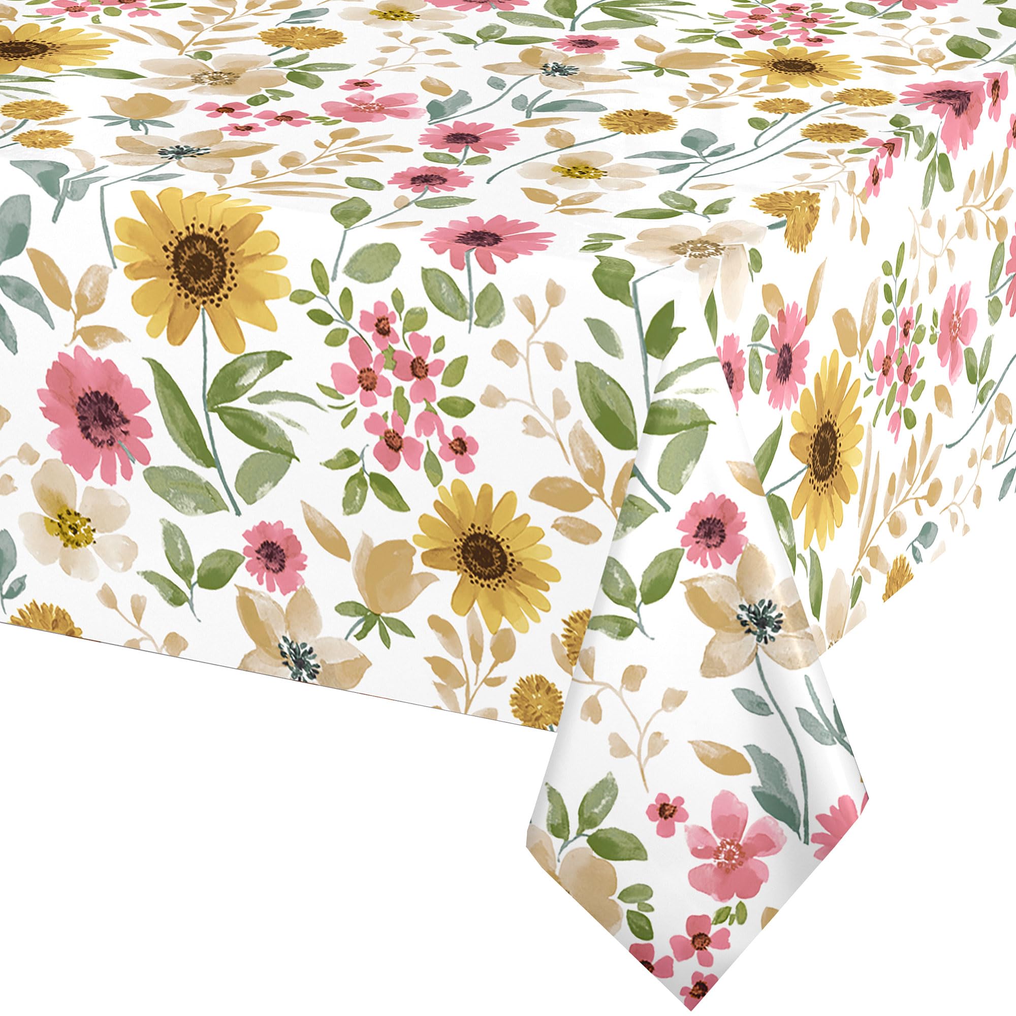 QPC Direct Country Garden Multi PVC Oilcloth Table Cover Vinyl Tablecloth, 140 x 250cm Rectangle