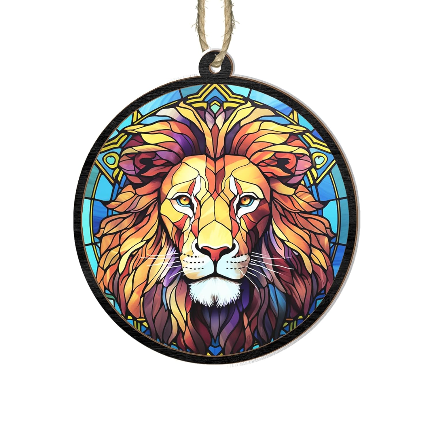 Elivita Lion Suncatcher, Lion Ornament, Lion Christmas Ornament, Xmas Tree Hanging