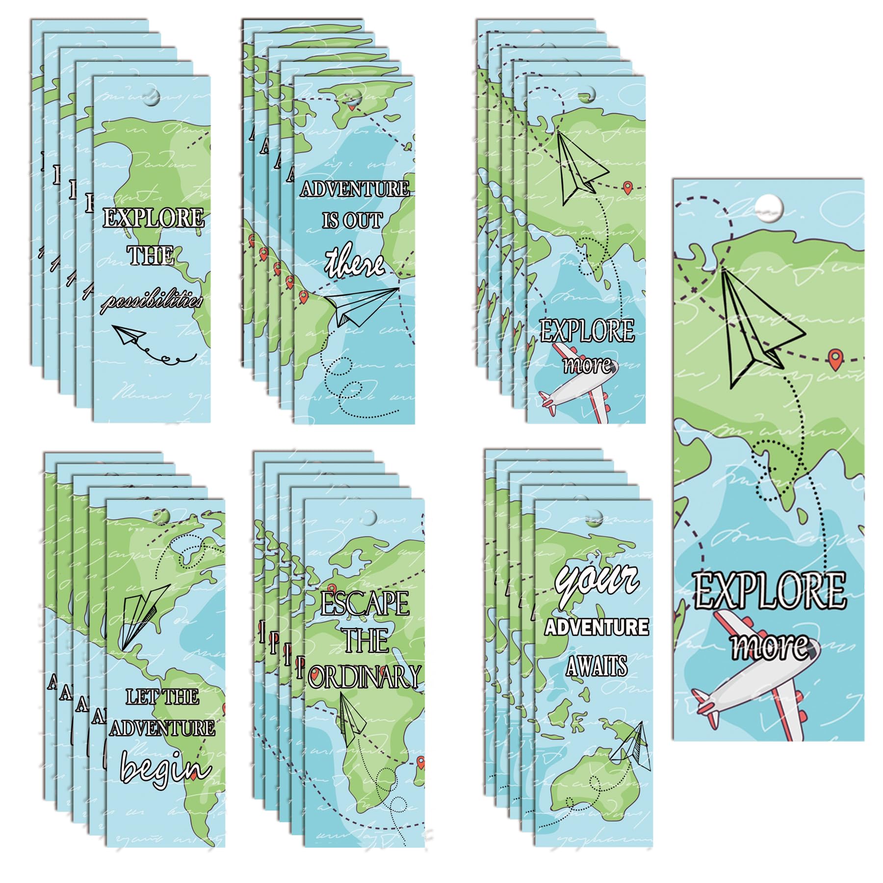 24 Pcs World Map Bookmarks Travel The Map Bookmarks Reading List Bookmark Book Tracker Notecards Reading Log for Reading Student Lover Readers Literary Gifts,Book