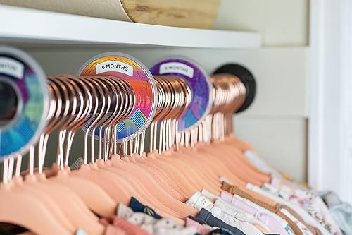 Miniatura 6 de Divisores de armario para bebé, 14 piezas, organizador de ropa de bebé para niño o niña, separadores de edad de doble cara para ropa de bebé, 100