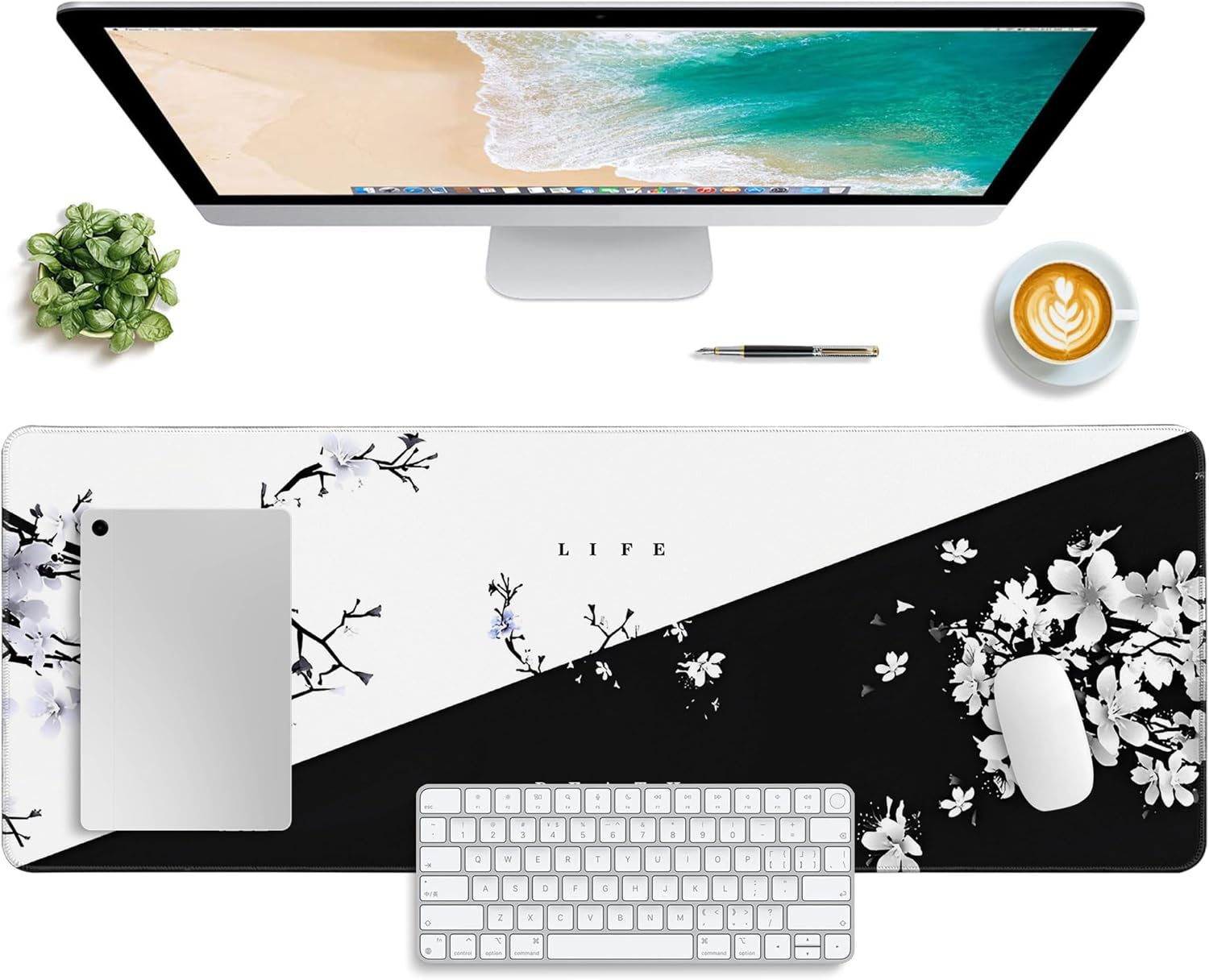 Cherry Blossom Mouse Pad, Desk Pad Protector, Office Desk Mat, XL Gaming Mouse Pad, Laptop Desk Pad, Keyboard Mat
