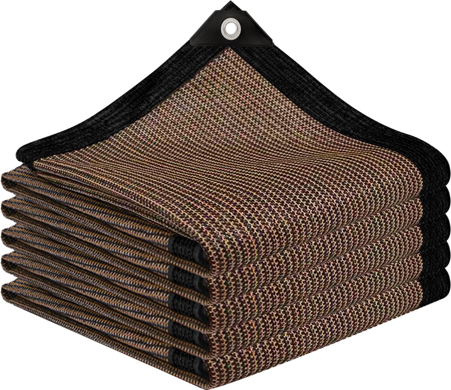 Schattennetz 80% UV Sonnensegel mit Ösen 5x5m für Terrasse | HDPE-Schattierungsnetz, UV-beständig, atmungsaktiv, langlebig, wiederverwendbar, mit Ösen schützt Pflanzen im Beet/Glashaus