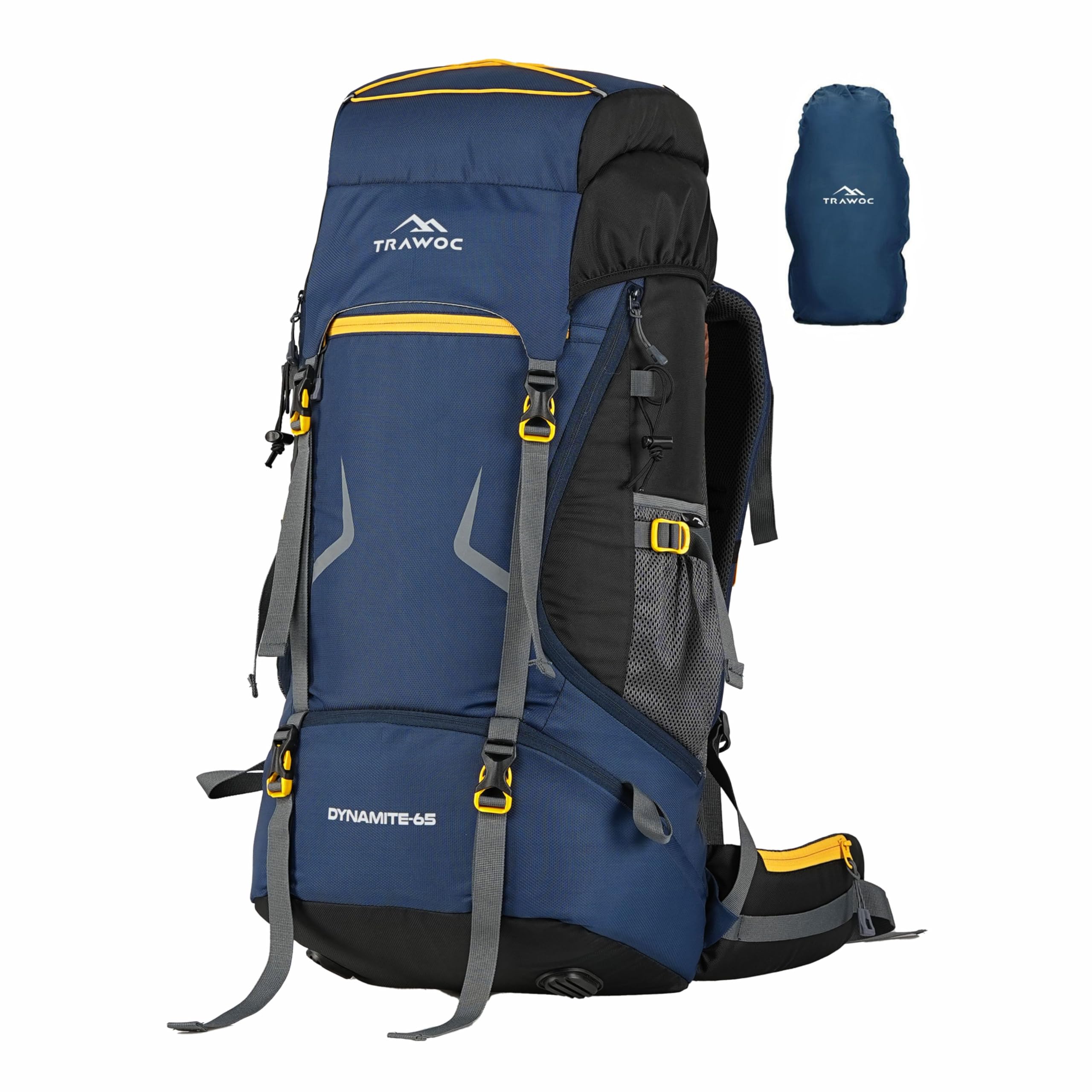 DYNAMITE 65L Travel Backpack for Hiking Trekking Bag Camping Rucksack for Men & Women with Rain Cover/Shoe Compartment MHK002, 3 Year Warranty-image-44