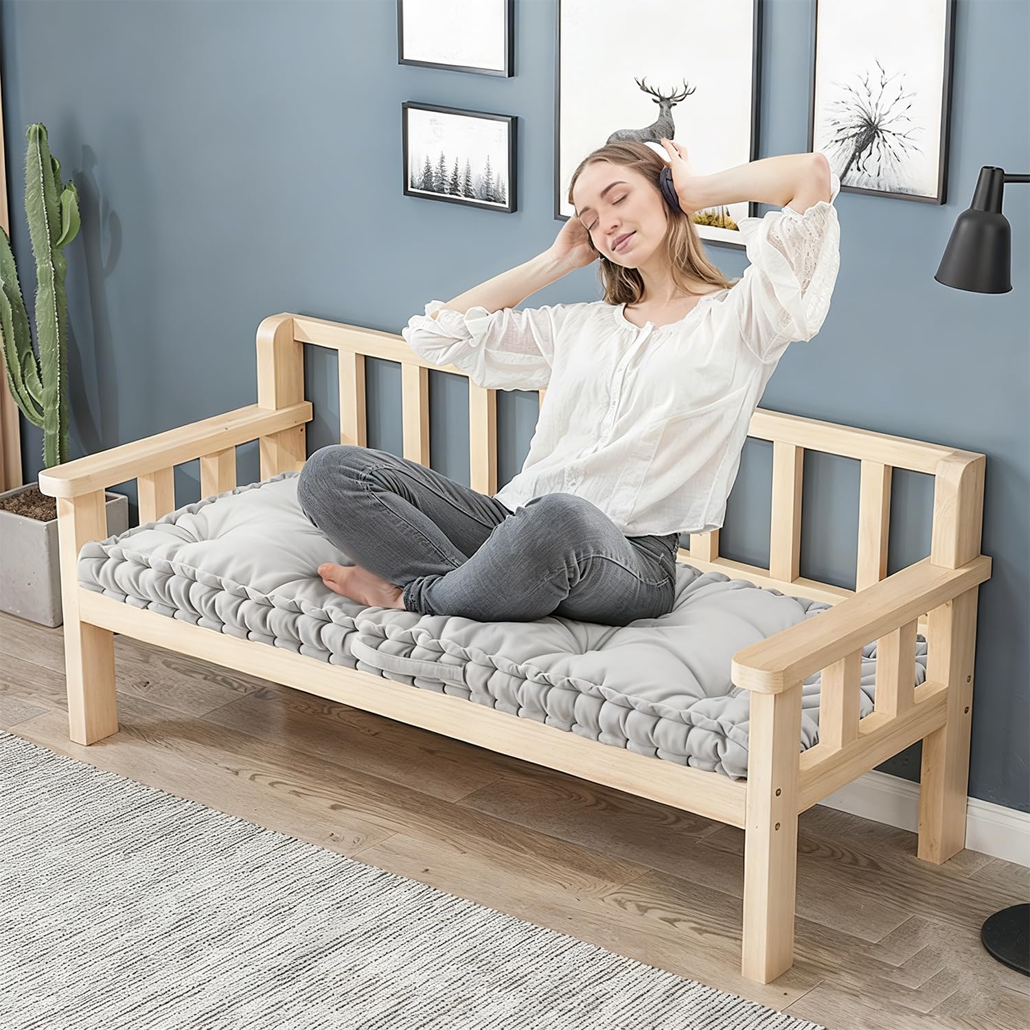Küchenbankkissen 100x40cm Sitzpolster für Innenmöbel Sitzkissen mit Griff Eckge Bequeme ge für Esszimmer Stilvolles Sitzkissen für Couch