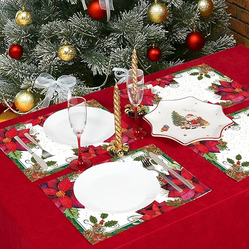 Miniatura 6 de Paquete de 50 manteles individuales desechables de papel con hojas de Monstera de 16 x 11 pulgadas, manteles individuales de hojas verdes para