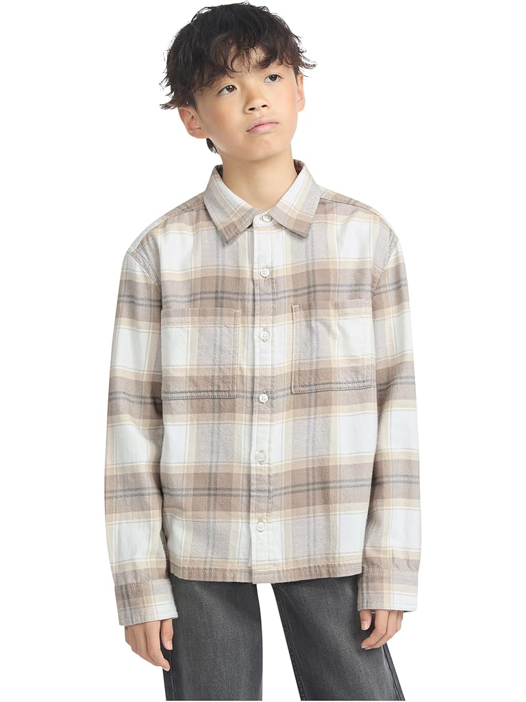 Green Abercrombie & Fitch Traditional Flannel (Big Kid)