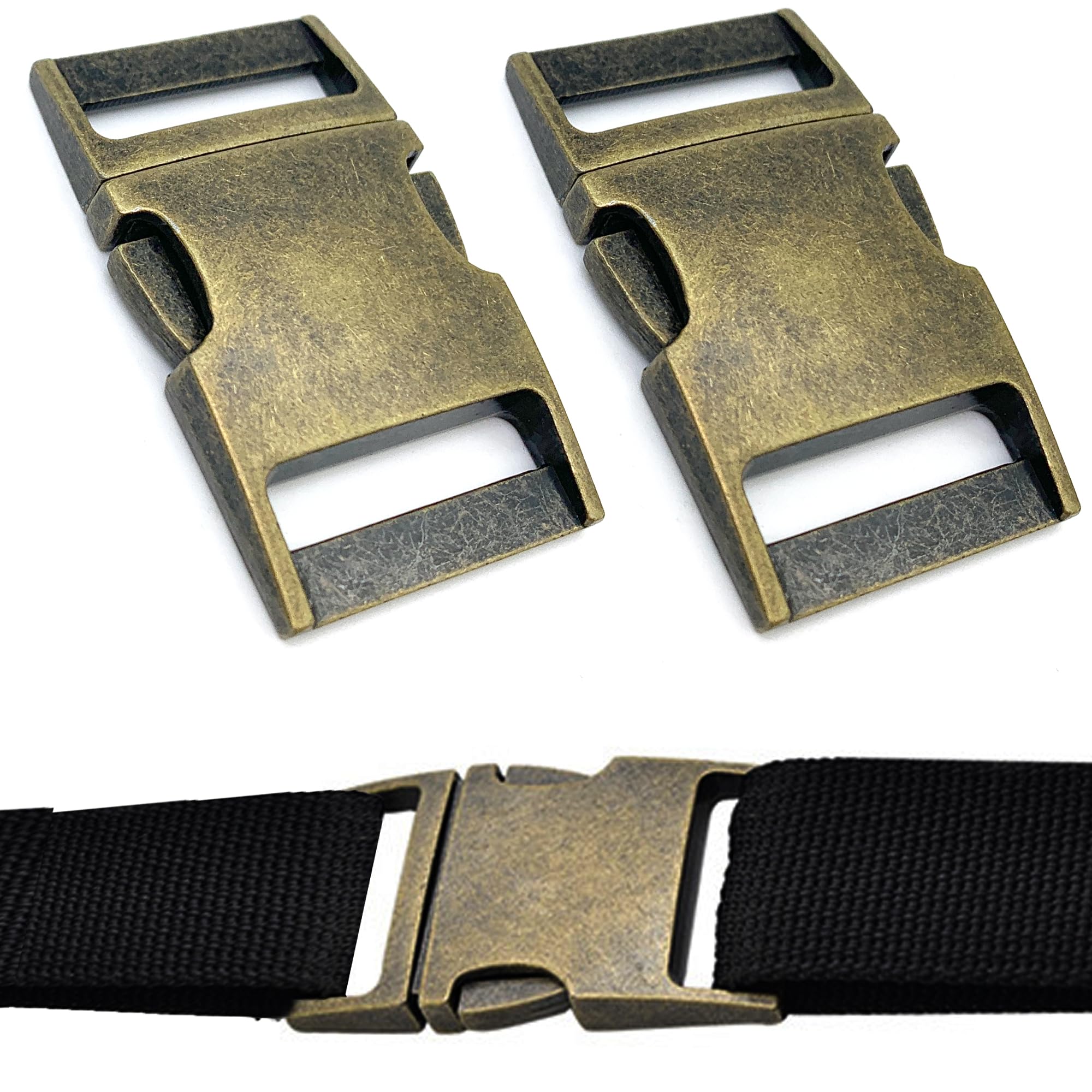 DHER Fibbie a Rilascio Laterale Fibbie in metallo Chiusura, Fibbia per Borsa di Ricambio, Fissaggio per Fibbia per Cintura, per Braccialetti Paracord, Collare per Cani, Zaino