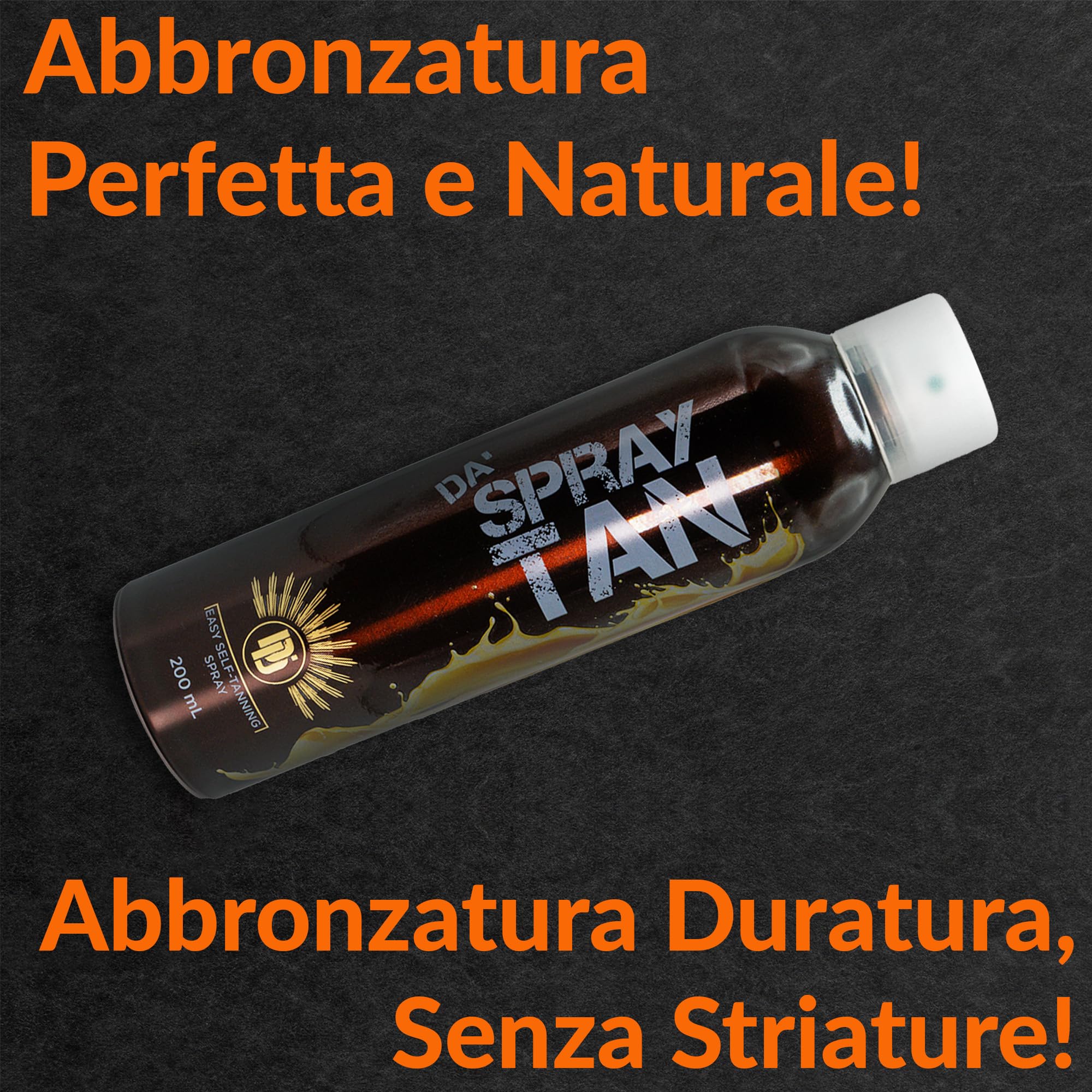 Da'Dude Da Spray Tan – Autoabbronzante Viso e Corpo, Abbronzatura Naturale, Spray a Rapida Asciugatura, Non Macchia, 200 ml