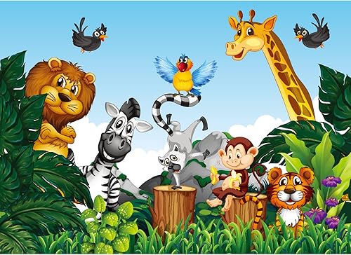 Animals Backdrop African Tropical Jungle Animals Forest Safari Photography Backg