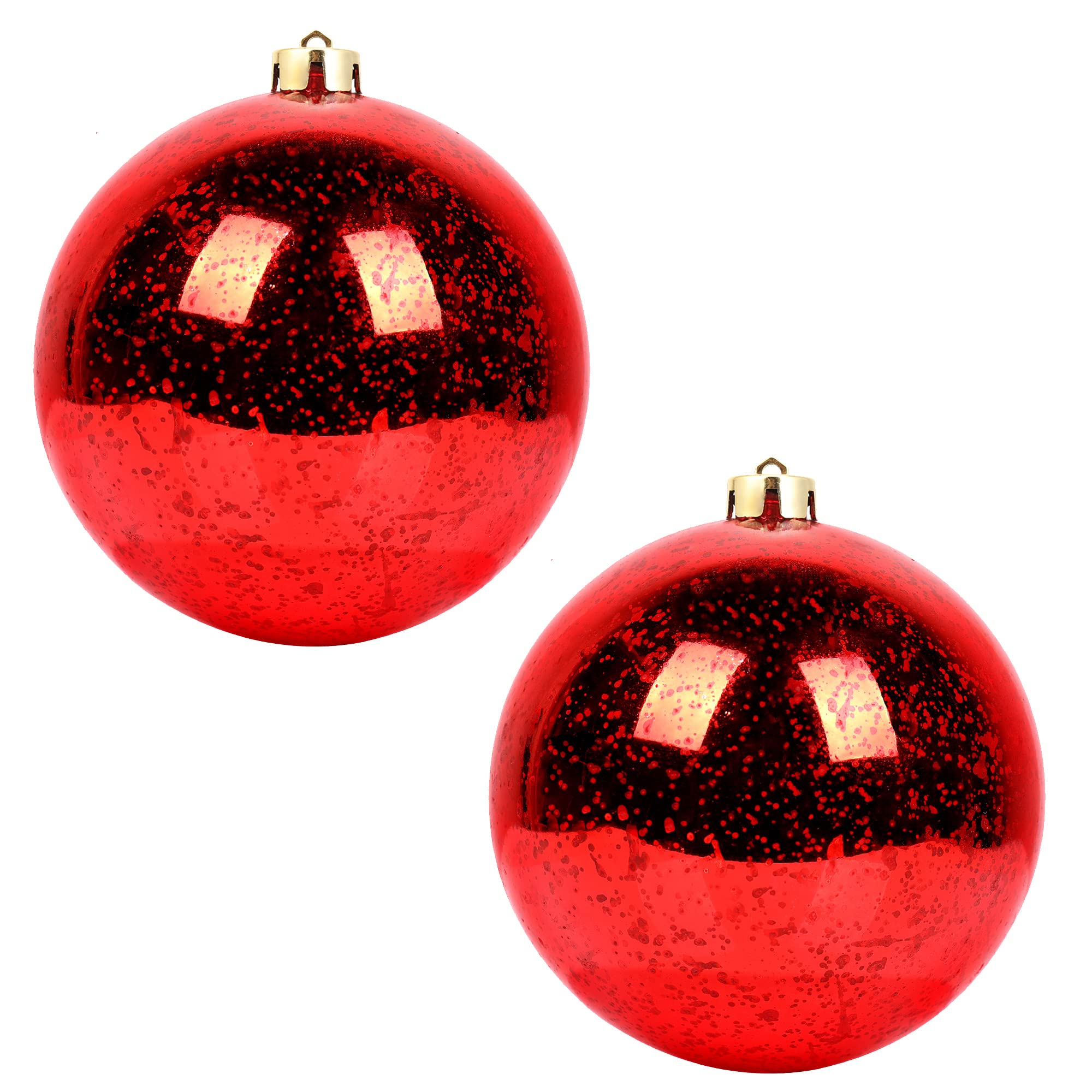 Extra Large Hanging Shatterproof Tree Ball Clear Christmas Ball Ornaments Decorative Mercury Ball with Tree Ornaments Hooks for Xmas Holiday Wedding Decoration