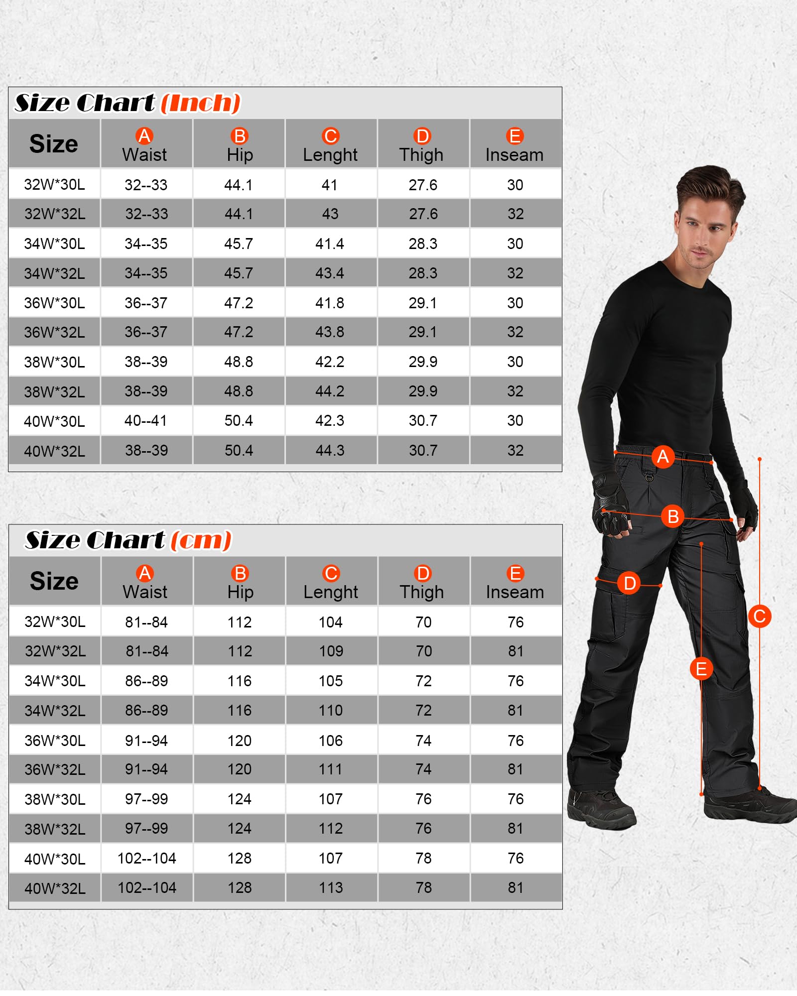 IGOLUMON Pantaloni da Lavoro Uomo Pantaloni Cargo Pantaloni Tattici con Multi Tasca Pantalone Uomo per Casual Campeggio Escursioni