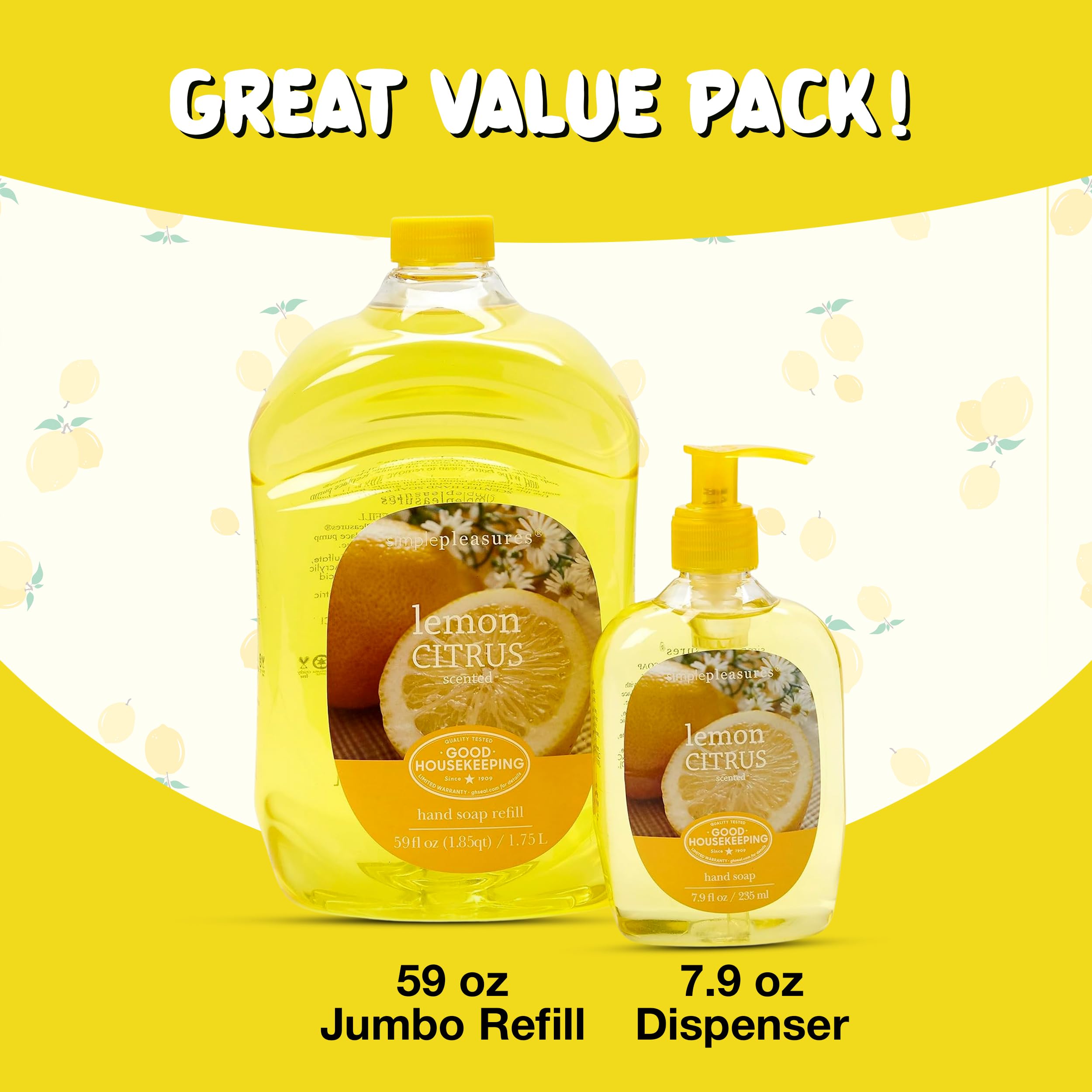 Amazon.com : SIMPLE PLEASURES Premium Hand Soap Collection - Lemon