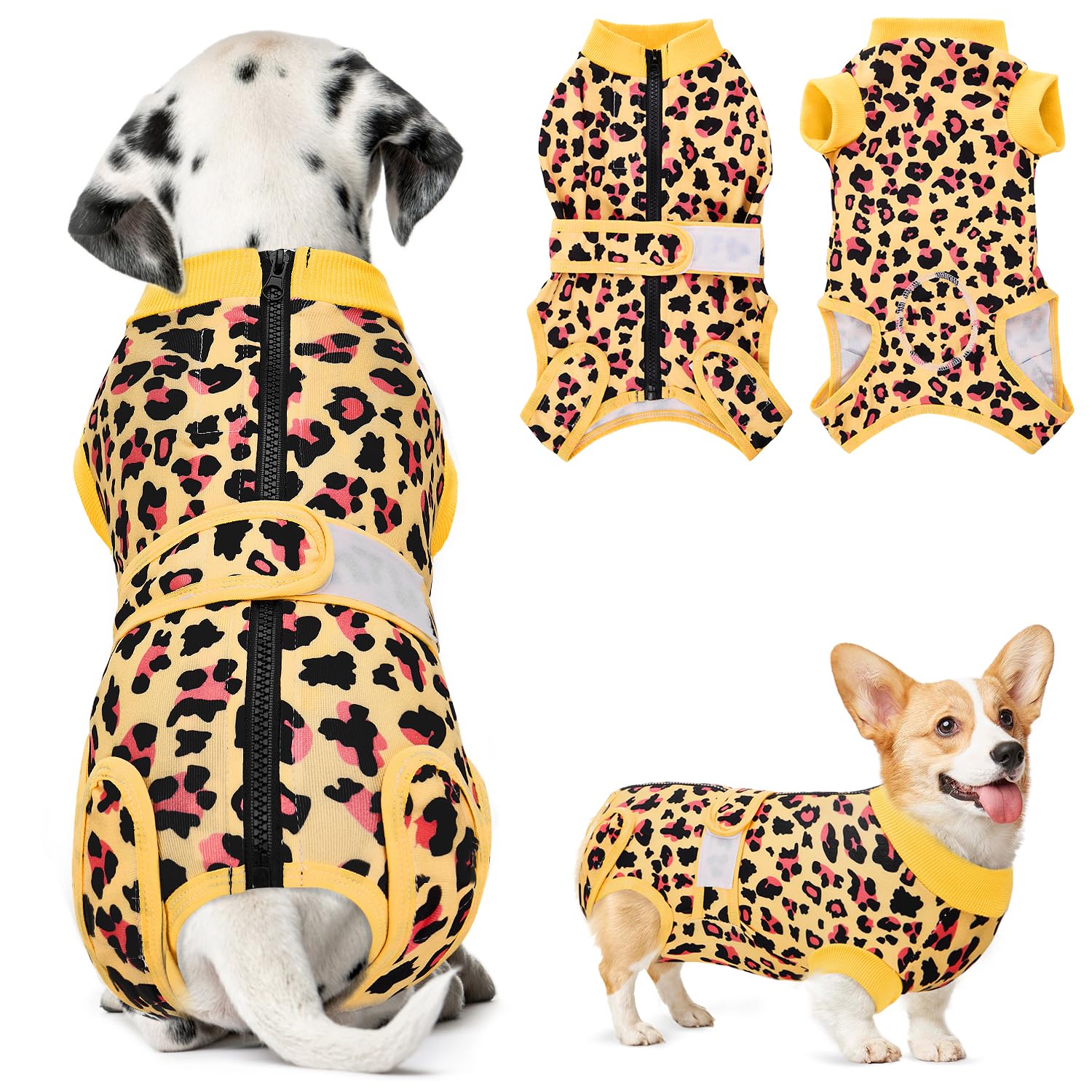 SlowTon Dog Surgery Recovery Suit, Anti-Licking Puppy Medical Onesie with Zipper, Surgical Bodysuit Abdominal Wounds Protector, Professional Cone Collar Alternative for Female and Male Dog โ image 1