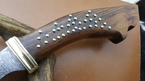 Miniatura 2 de SW-002 Espada de acero de Damasco, Gladio vikingo forjado a mano, espada de gladiador ranurada en sangre