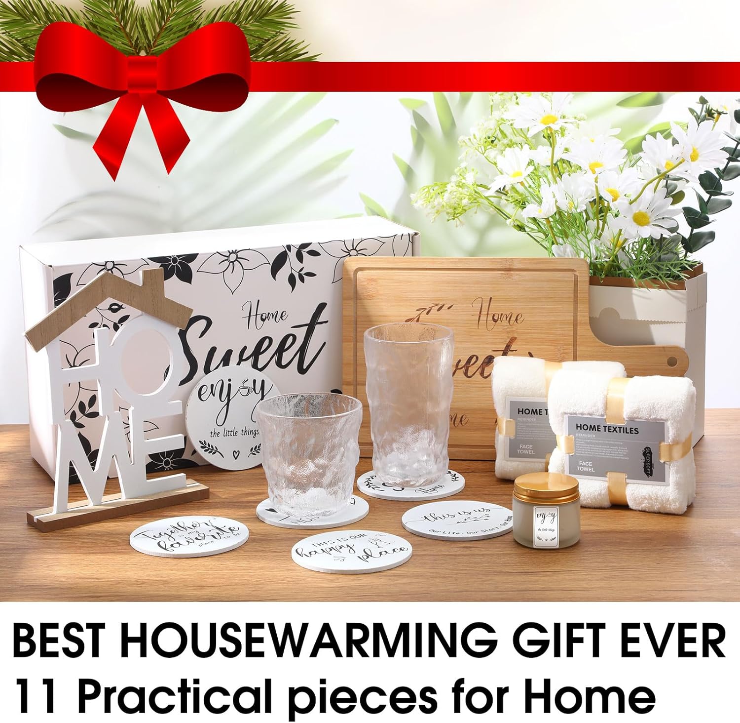 Conelist Housewarming Gift Baskets New Home Gift Ideas Set Household Essentials House Warming Gifts for Couples Women Men New Apartment Home Buyers Presents(Modern)