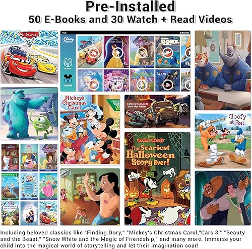 Miniatura 3 de Contixo Paquete de 8 tabletas K80 para niños, incluye tableta de 8 pulgadas para niños con más de 80 libros de cuentos de Disney (valor de $350) y