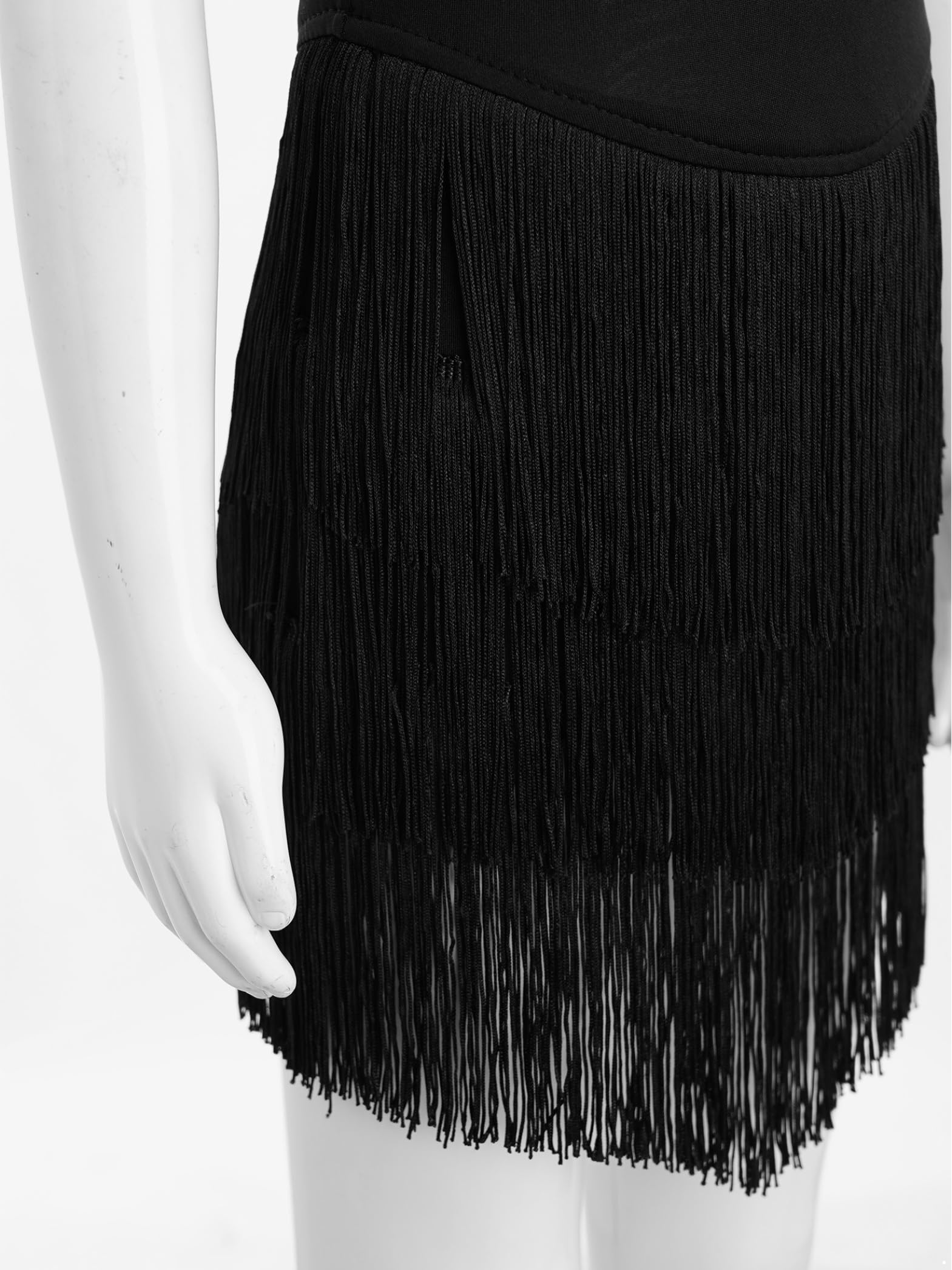 Costume Charleston pour Enfants Robe Danse pour Filles avec Franges Et Tresses Robe Danse Latino Américaine Combinaison Sport Moderne Et Jazz