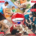 YouNuo First Aid Kit, 143 Pieces First Aid Emergency Kit, Waterproof Portable Compact Emergency Bag, Ideal for Home, Office, Car, Travel, Outdoor, Camping, Hiking, Boating (Red)