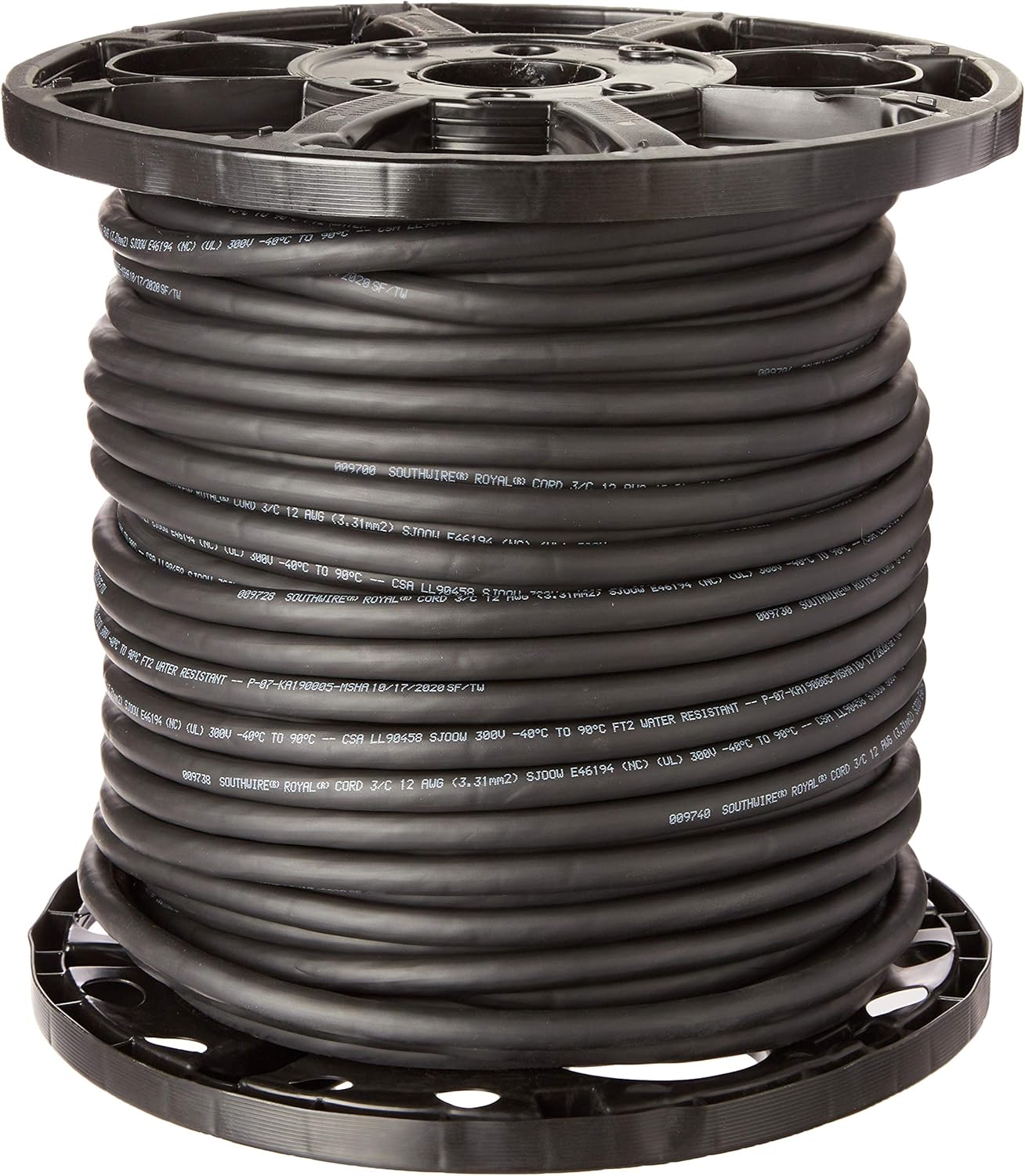 Flash Deals - 40% OFF Southwire 55808701 12/3 250-Feet SJOOW Flexible Portable Cord, 250', Black