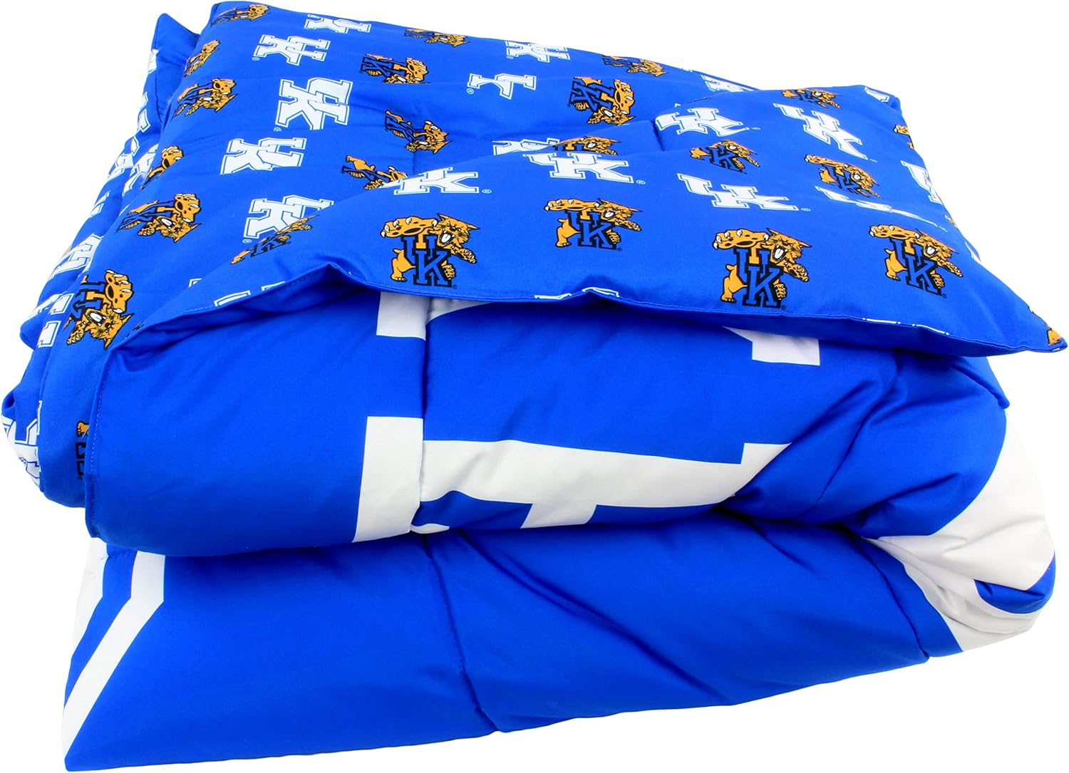 College Covers Everything Comfy Kentucky Wildcats Reversible Big Logo Soft and Colorful Comforter, Queen