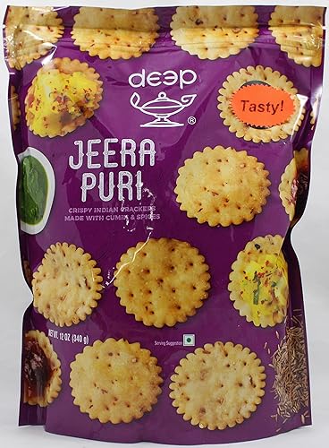 Deep Jeera Puri - Home style Indian Namkeen - Bocadillos listos para comer - 12 onzas