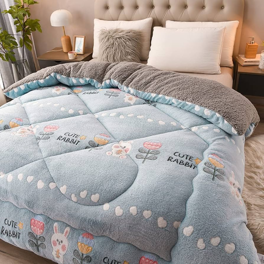 Amazon｜[BKVB] 毛布 ブランケット 掛けふとん ふわふわ 220*240*D は