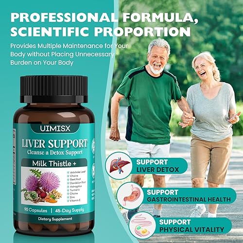 Miniatura 3 de Suplemento de cardo mariano - Fórmula de limpieza de desintoxicación hepática de hierbas con cardo mariano, raíz de diente de león, alcachofa,
