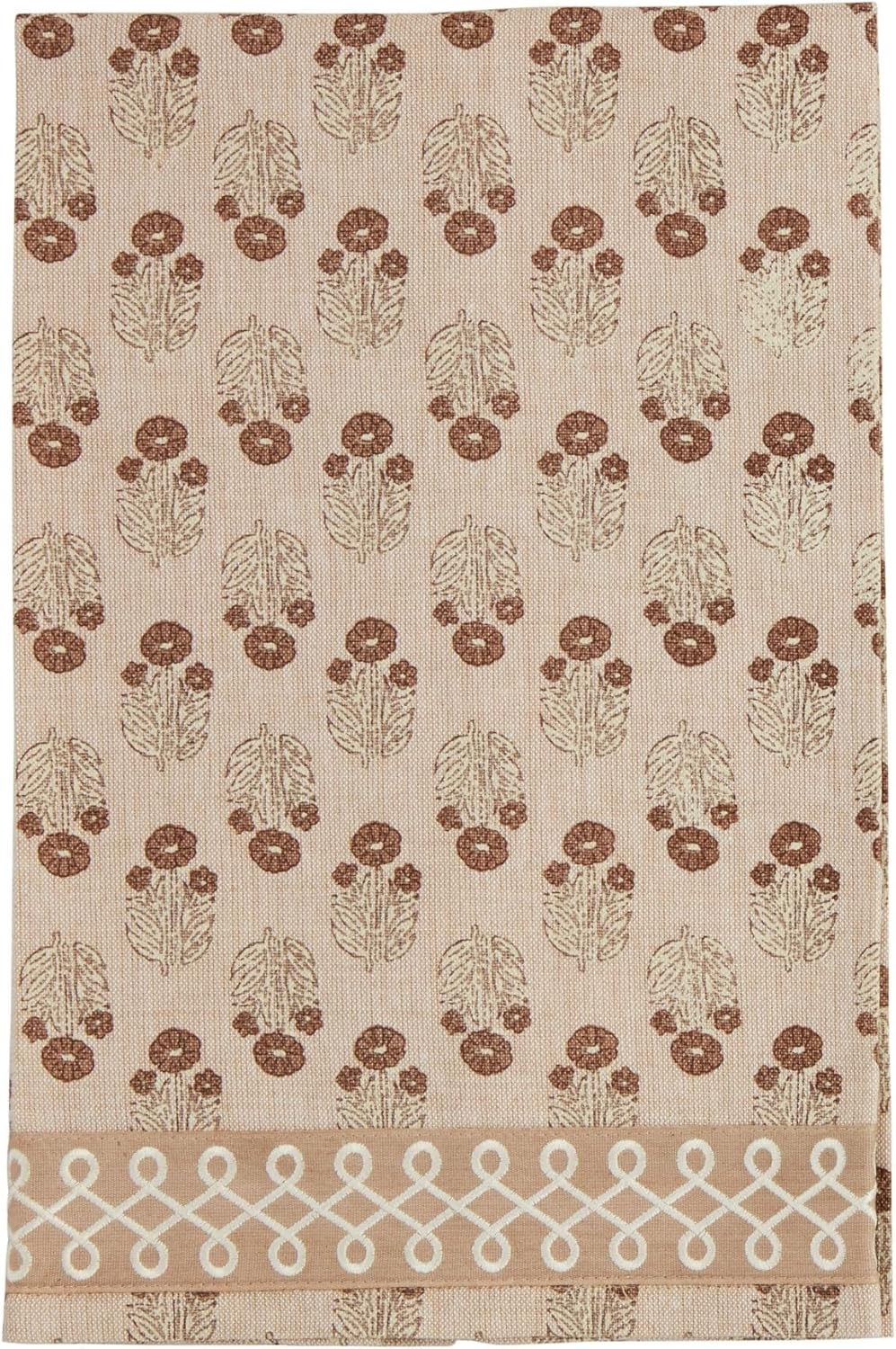 Mud Pie Bulb Block Print Ribbon Towel; 26" x 16 1/2"