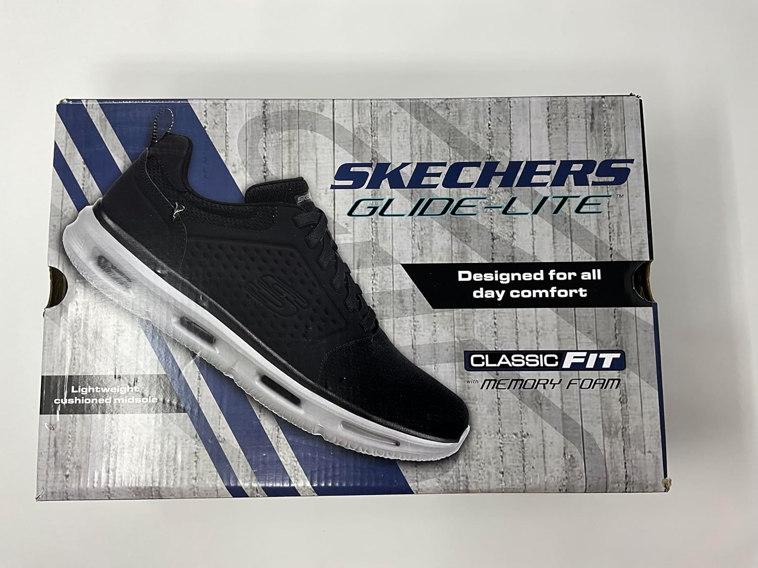 Skechers Glide-Lite Men's Shoes Classic Fit with Memory Foam (Black, US Footwear Size System, Adult, Men, Numeric, Medium, 13) - Image 6