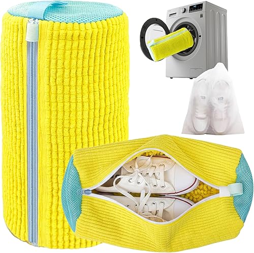 Bolsa para lavadora de zapatos, paquete de 2 bolsas reutilizables para zapatos de lavandería con cremallera para tenis y zapatos de tenis, limpieza