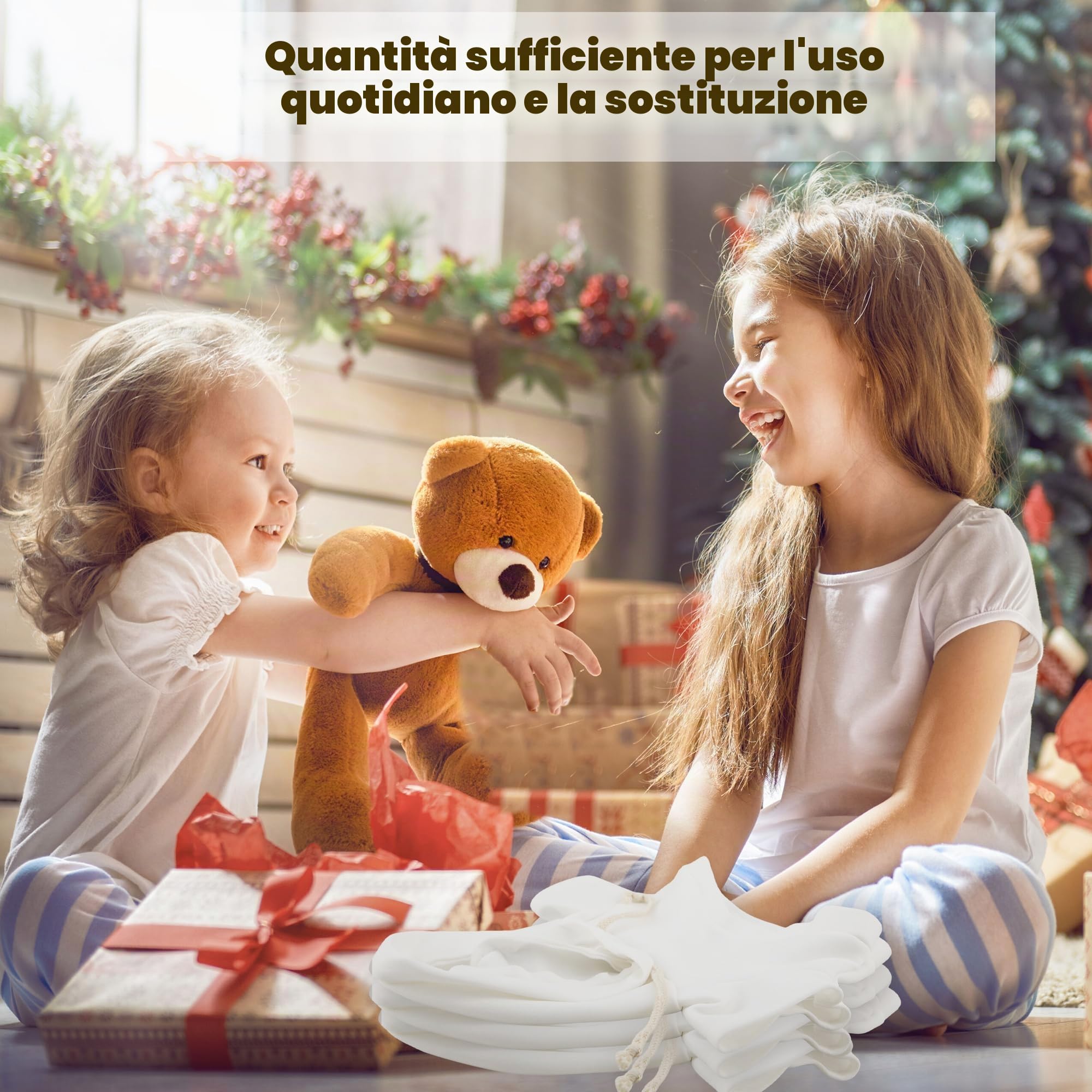 Confezione da 12 vestiti bianchi a sublimazione per orso ripieno, include 6 magliette bianche con cappuccio e 6 magliette vuote per bambole per bambole da 35-45 cm fai da te