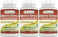 Vista 8 de Best Naturals Extracto de arándano cápsula de 1000 mg (sin OGM) apoya una visión saludable, 90