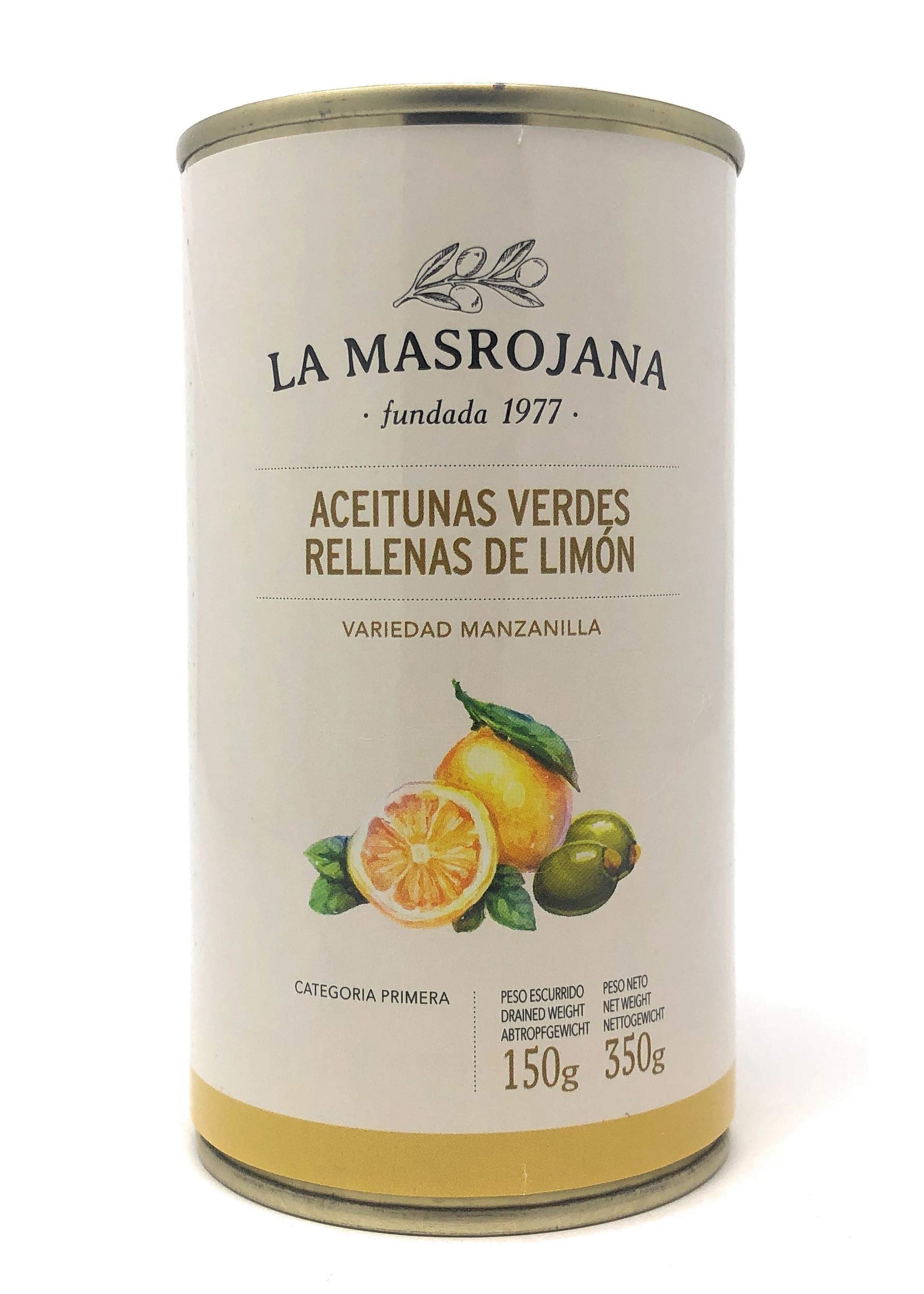La Masrojana Aceitunas Manzanilla rellenas de limon 150g