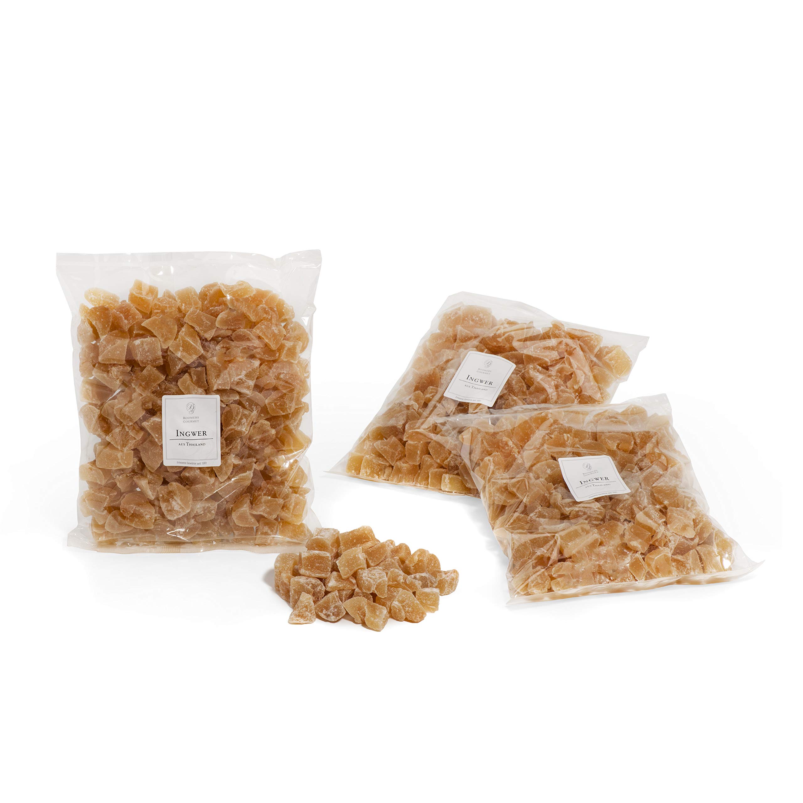 Boomers Gourmet - Kandierter Ingwer, leicht gesüßt - 3 kg