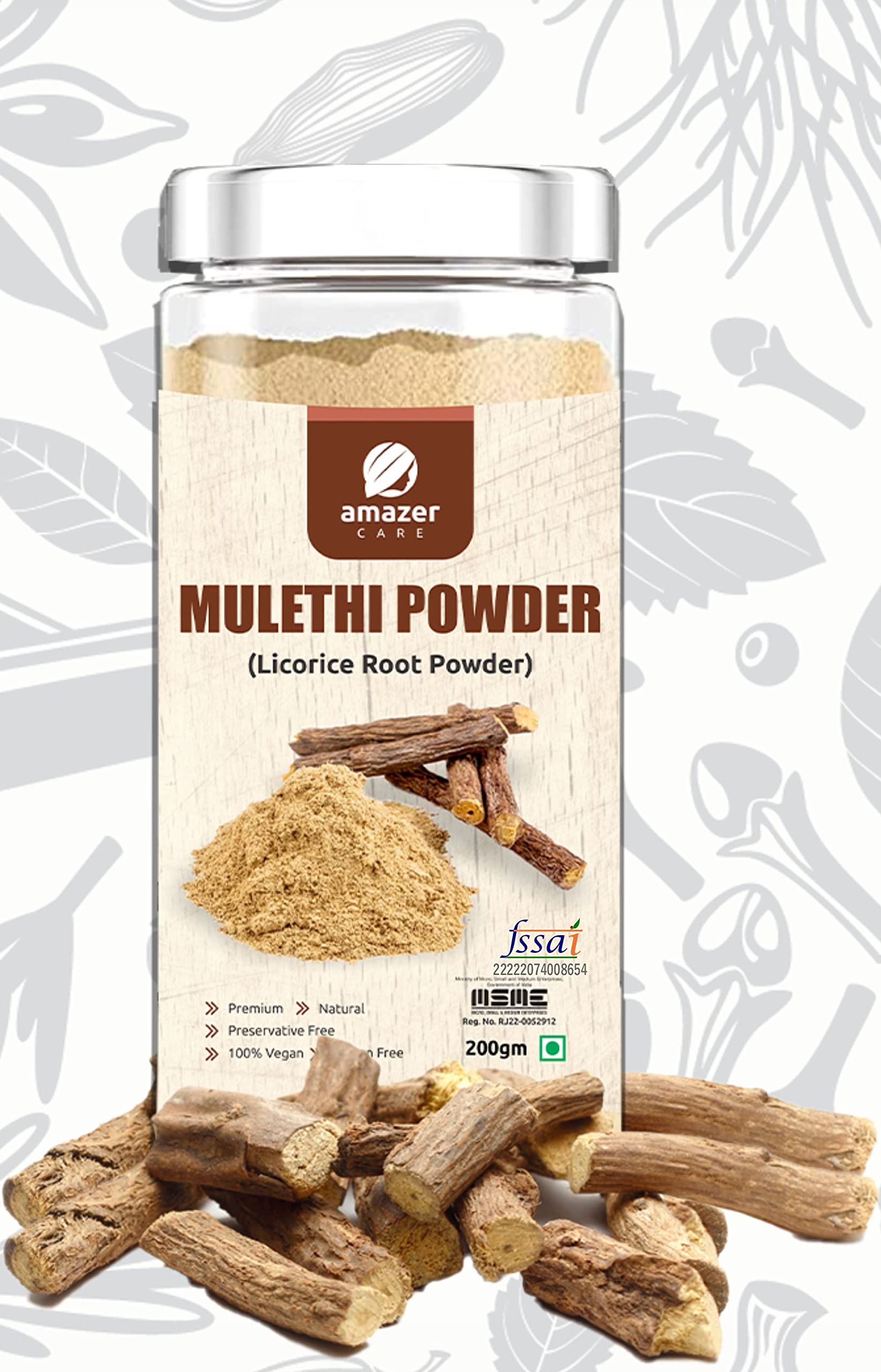 AmazerCare Mulethi Powder, Pure & Natural (Liquorice Root Powder) for Health & Immunity (200gm, Jar Packing) Yashimadhu | Glycyrrhiza glabra (B0BK569V5G) Amazon Price History, Amazon Price Tracker