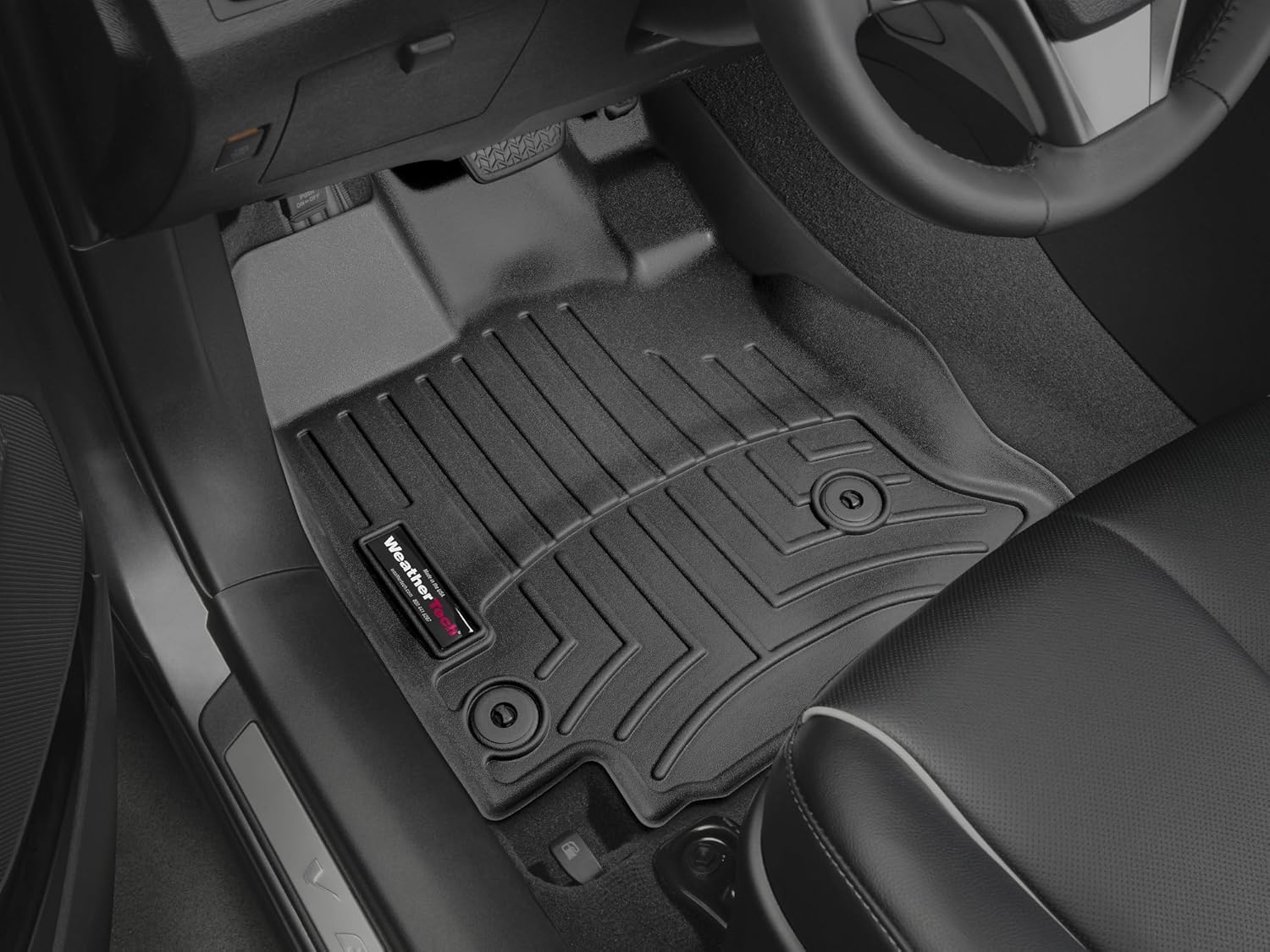 WeatherTech Custom Fit FloorLiners for Toyota Venza - 1st Row (444721), Black