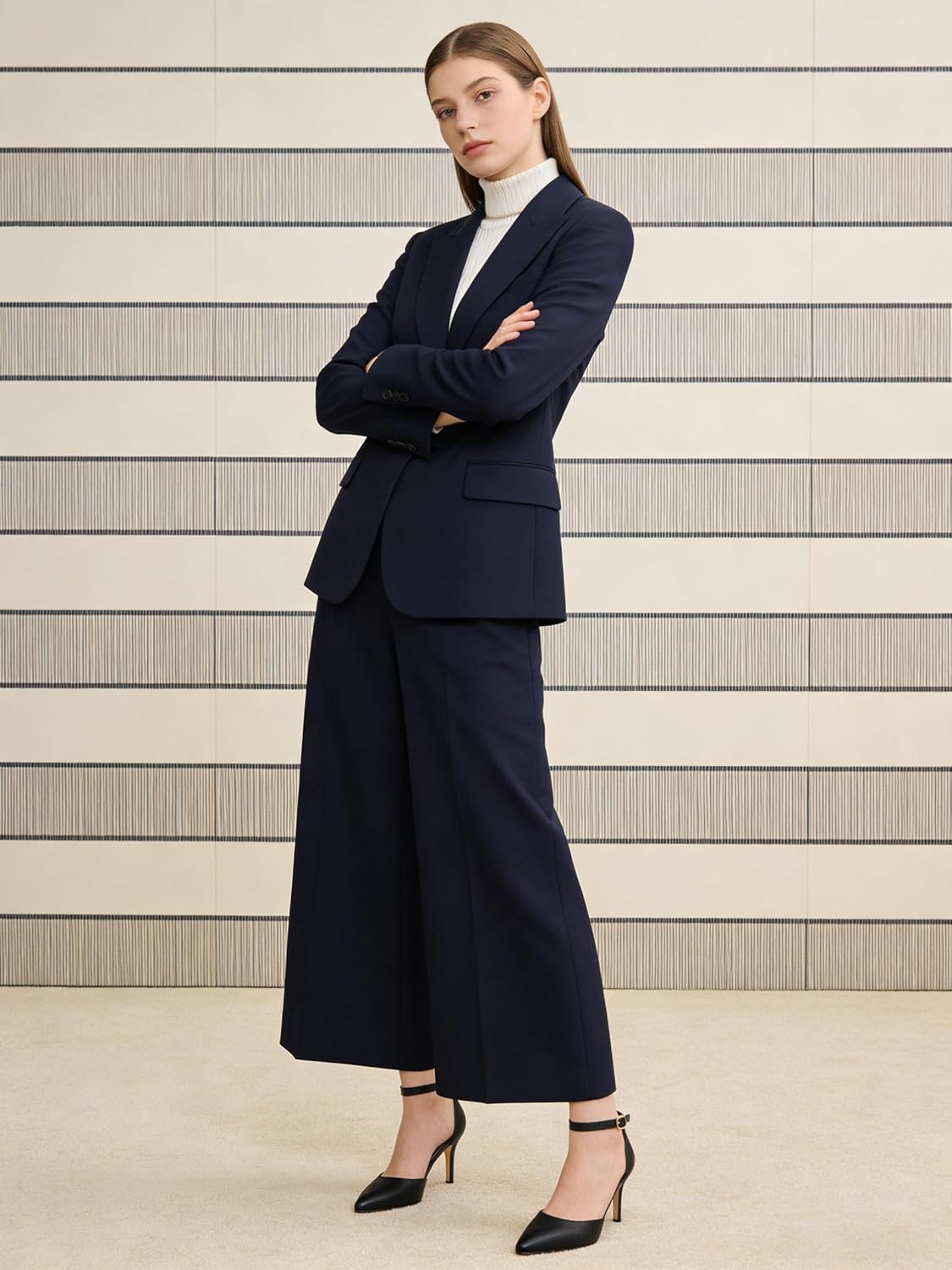 JOY IN LOVE Closed Toe Heels Pumps for Women 3IN Stiletto Pointed Toe Ankle Strap Heels - Image 3