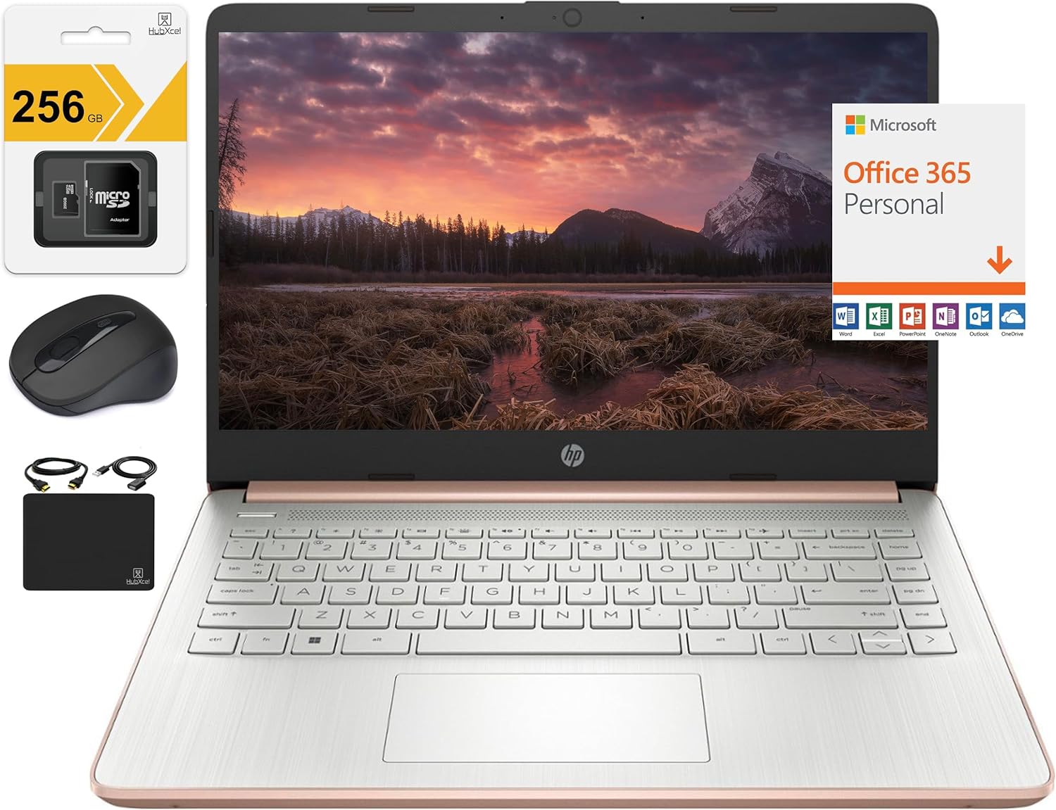 Amazon.com: HP Newest 14" HD Ultra Light Thin Laptop, Quad-Core Intel ...