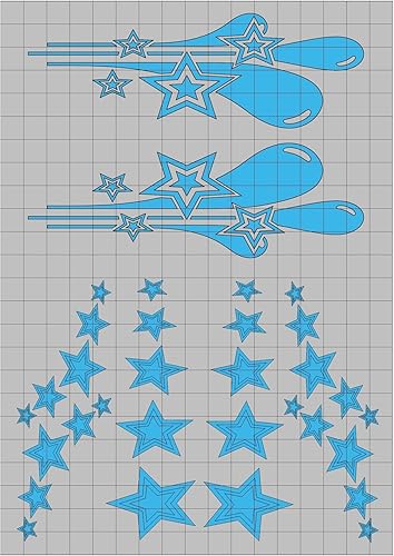 SHS4400P Star Drips - Kit de máscara de pintura de vinilo para RC, RC, cuerpo de vehículo radiocontrolado