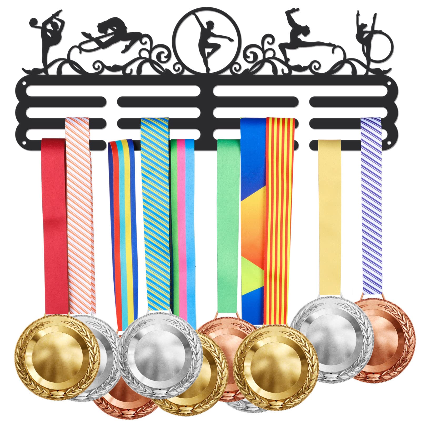 SUPERDANT Medallero Gimnasia Ritmica Gimnasia para Colgar Medallas Medallero Colgador De Medallas Gimnasia Porta Medallas Medallero Personalizado De Gimnasia Regalos para Deportistas 40x15CM