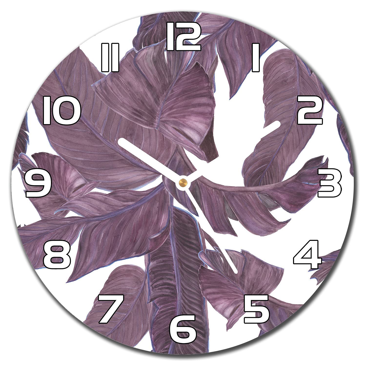 Horloge en verre 30 cm lisible et incassable pour mur de cuisine