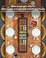 Vista 5 de LDAILY Large Electric Teppanyaki Table Top Grill Griddle, 35'' Indoor Outdoor Nonstick BBQ Griddle w/5 Adjustable Temperature, Portable 2000W