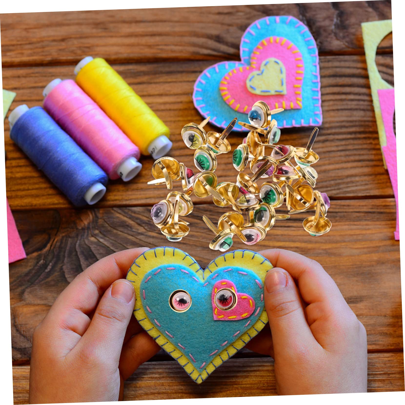 HAPINARY Craft DIY Brads 100pcs Paper Brads Decorative Nails Lightweight Portable for Scrapbooking