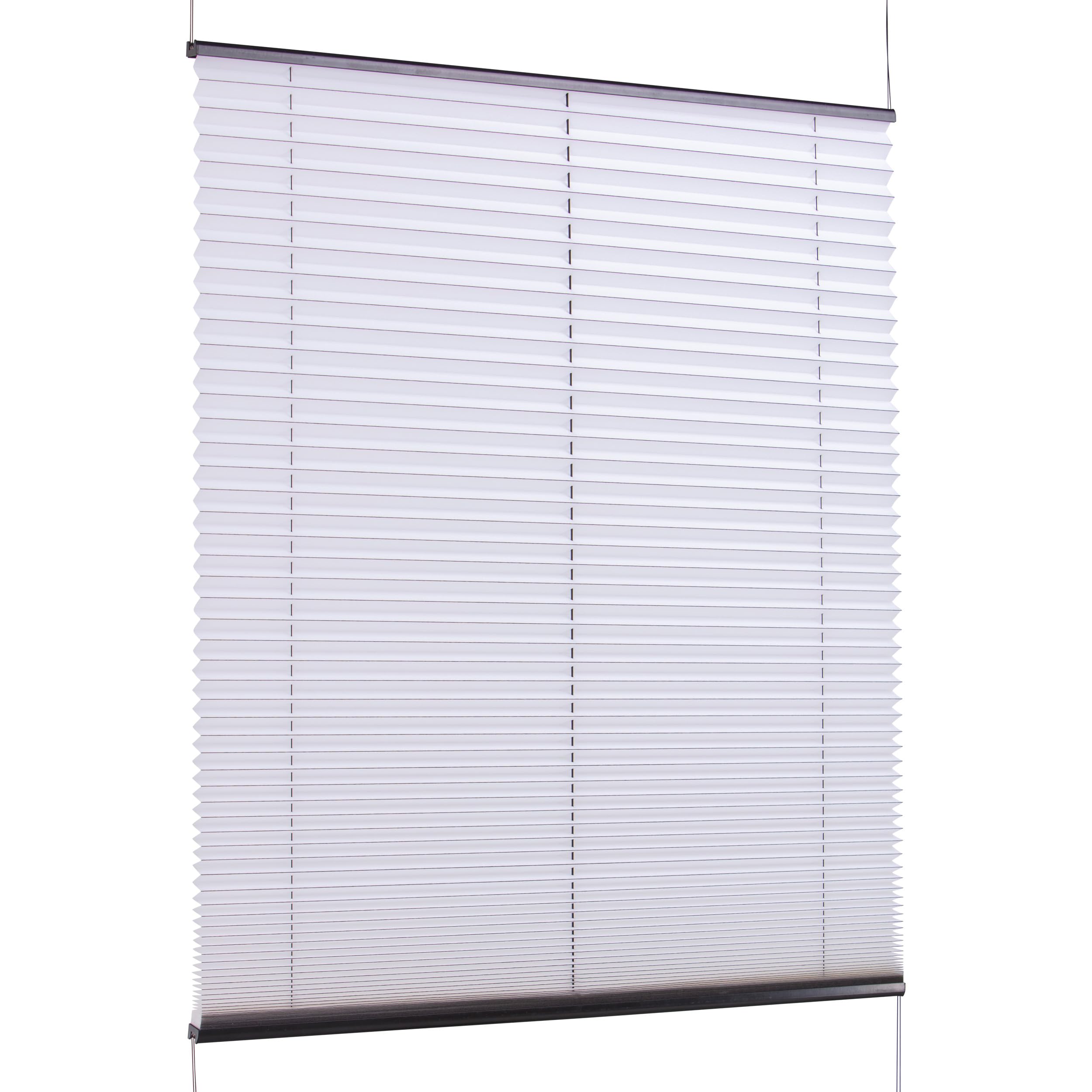 Khome White With Black Stripes K-Home Florida Klemmfix Pleated Blind, White, 70 X 130 Cm (W X L), Unique Design With Charming Light Effect