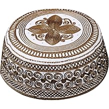 Islamic Mens Hat Men Muslim Prayer Kufi Hat Arabian Top Embroidered Men Hajj Mosque Headwear Beanie Skull Cap